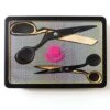Limited Edition Set - Schwarz-Goldene Schneiderschere / Stoffschere - Original Tula Pink Hardware - Right Hand Shear 8 Inch & 6 Inch Straight Scissor Black