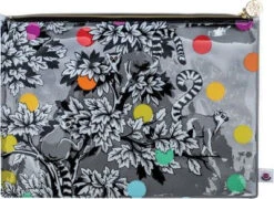 Limited Edition Glitzer Vinyl "Lemur Me Alone" Täschchen - Original Tula Pink Hardware - Tula Pink Linework Medium Bag