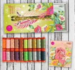 Tula Pink Neons & Neutrals Collection - Großes Aurifil Garnn Sortiment - 20 Spulen Inkl. 3 Limited Edion Everglow Neonfarben!