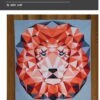 The Lion - The Jungle Abstractions Quilt By Violet Craft - FPP Anleitung / Löwen Schnittmuster