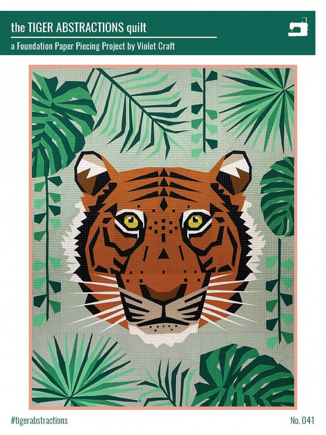 The Tiger Abstractions Quilt - The Jungle Abstractions Tiger Wildkatzen Quilt By Violet Craft - FPP Anleitung / Schnittmuster 1 The Tiger Abstractions Quilt - The Jungle Abstractions Tiger Wildkatzen Quilt By Violet Craft - FPP Anleitung / Schnittmuster