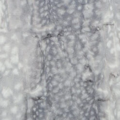 Luxuriöser Kunstpelz Grau / Weiß - Schnee-RehkitzFellimitat - Snowy Fawn Luxe Cuddle Fellstoff - Webpelz Kunstfell